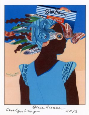 Blue Runner Note Card